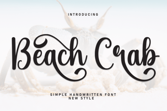 Beach Crab Font: Sweet & Friendly Script Handwritten Fonts for Makers