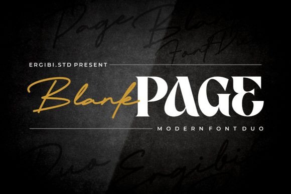 Blank Page Font Duo: A Premium Serif + Script Typeface for Digital Design