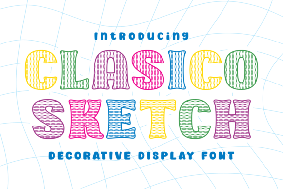 Clasico Sketch: A Joyful Decorative Font for Campaign Visuals