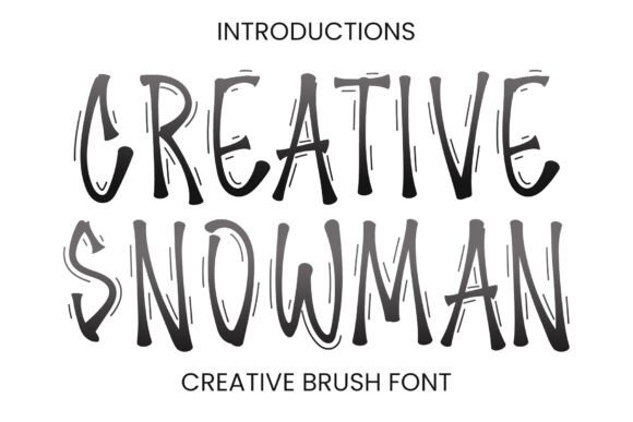 Creative Snowman Display Font for Whimsical Editorial Design