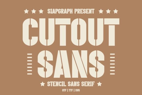 Cutout Sans: A Bold Stencil Font for Handmade Labels & Seasonal Designs