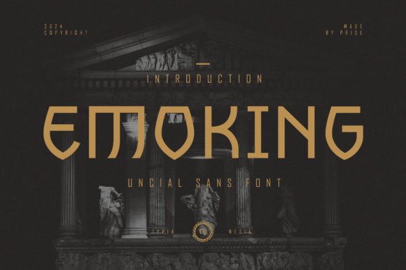 Emoking: Uncial Sans Serif Font for Modern Digital Brands
