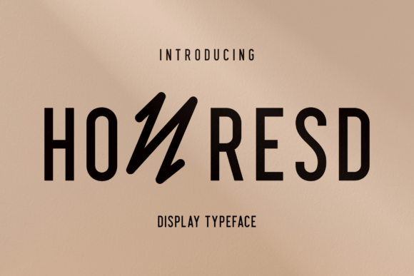Honresd: A Modern Display Font for Luxury Branding