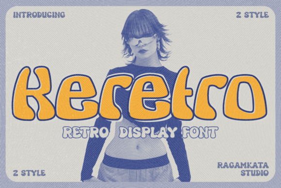Keretro Display Font for Nostalgic Campaign Design