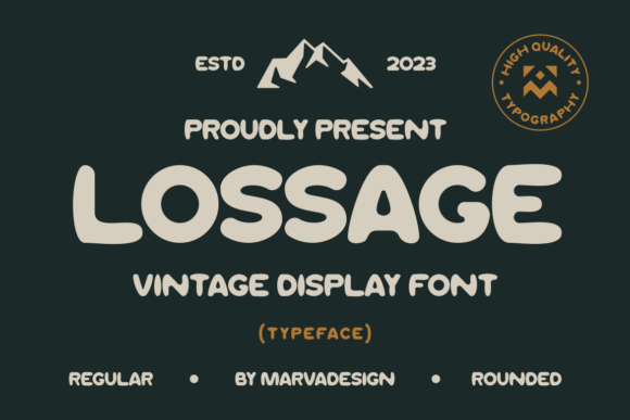Lossage: A Modern Display Font for Bold Digital Headlines