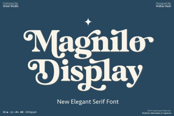 Magnilo Display Serif Font for Elegant Craft Projects