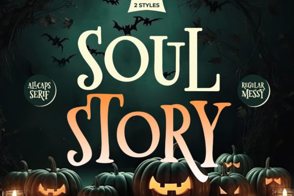 Soul Story: A Bouncy Serif Display Font for Playful Editorial Design