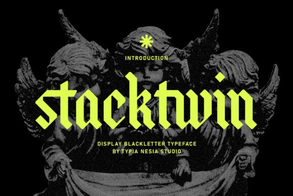 Stackwin: A Bold Gothic Blackletter Typeface for Impactful Branding