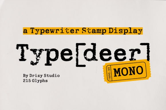 Typedeer Mono: A Slab Serif Font with Stamp-Pressed Soul
