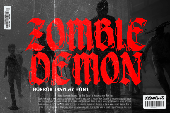 Zombie Demon Blackletter Font for Bold Handmade Design